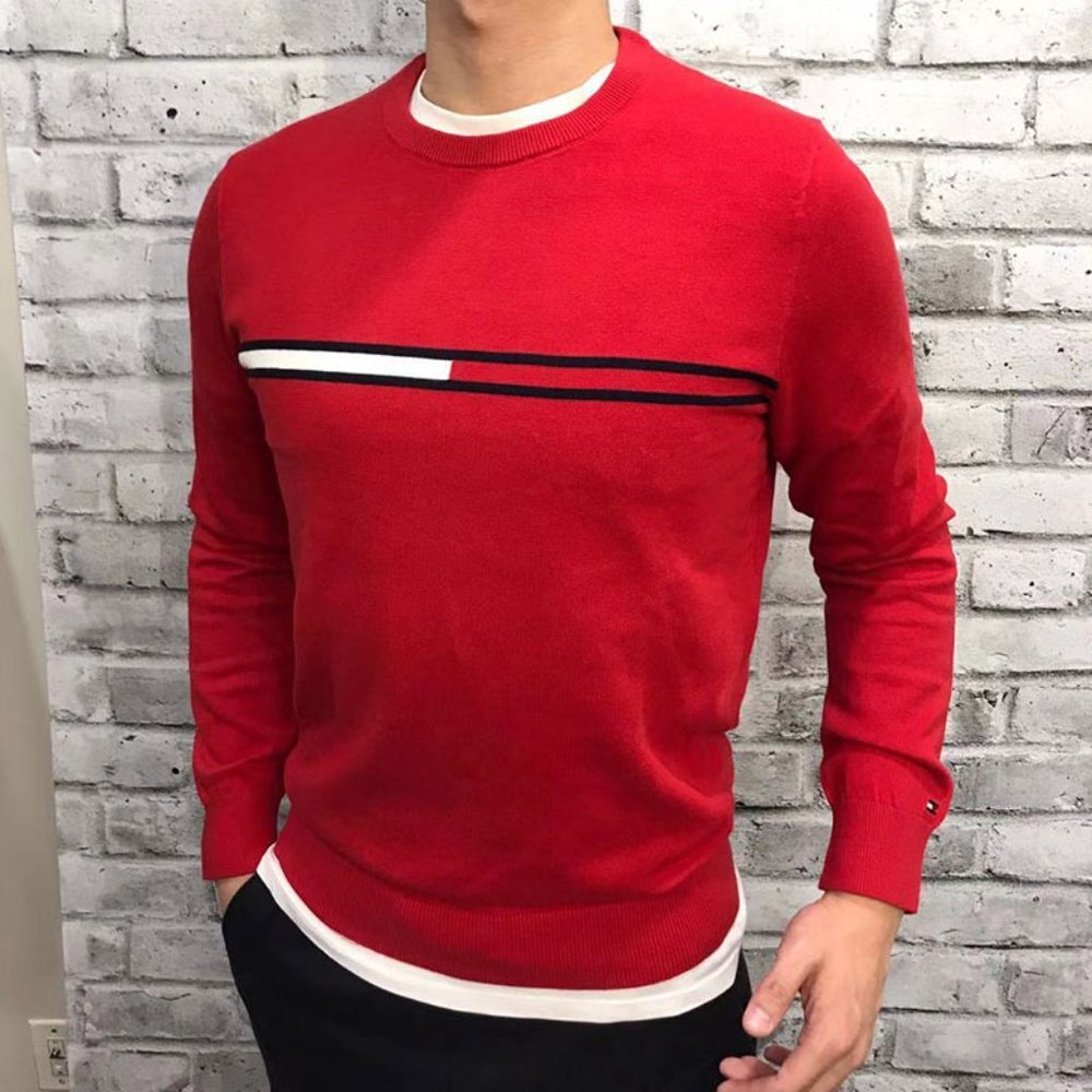 Tommy Hilfiger 78J1044 600 Flag Sweater NWT